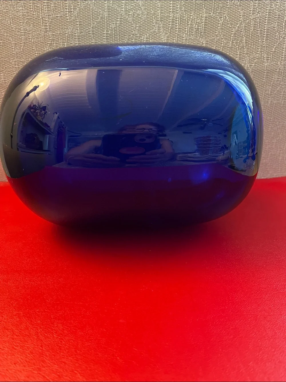 Vintage Blenko Glass Cobalt Blue Pill Vase  Large, Don Shepherd Design, 20t